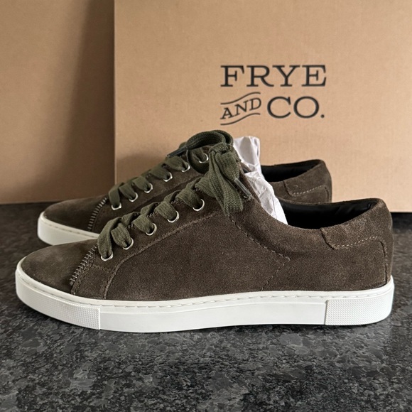 Frye Shoes - FRYE SINDY MOTO SNEAKERS FATIGUE OLIVE GREEN SIZE 7.5